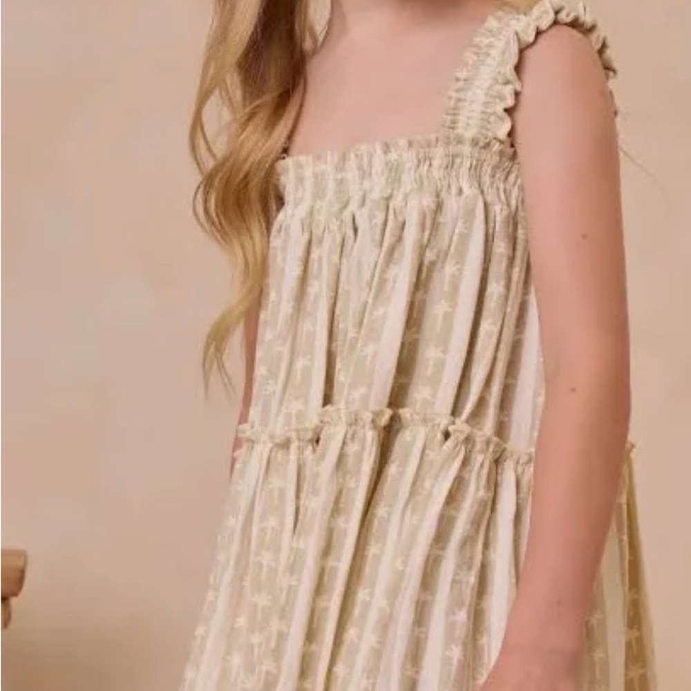Rylee + Cru cicly dress in palm stripe